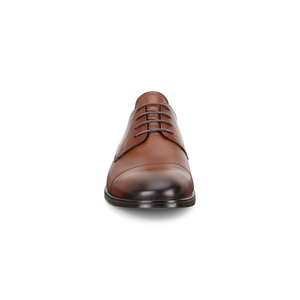 Zapatos De Vestir Hombre - ECCO Melbourne Cap Toe Tie - Marrom - KIQ869512